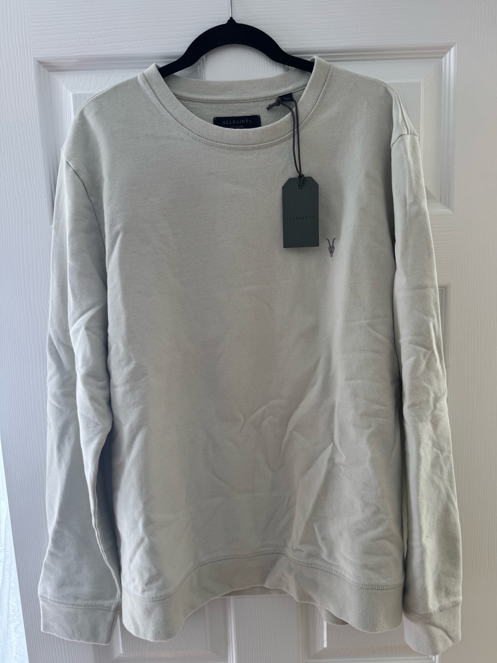 Men’s AllSaints Light Gray Crewneck Sweatshirt